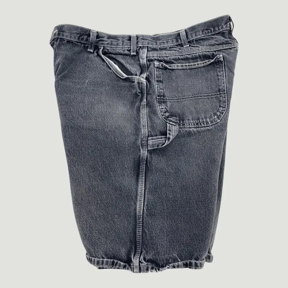 Vintage Dickies Black Denim Carpenter Shorts - Size 40 - Workwear Baggy